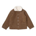 Organic Corduroy Front Pocket Jacket - Brown by Makemake Organics