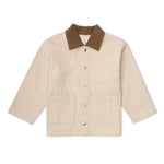 Organic Twill Button Jacket - Oat by Makemake Organics