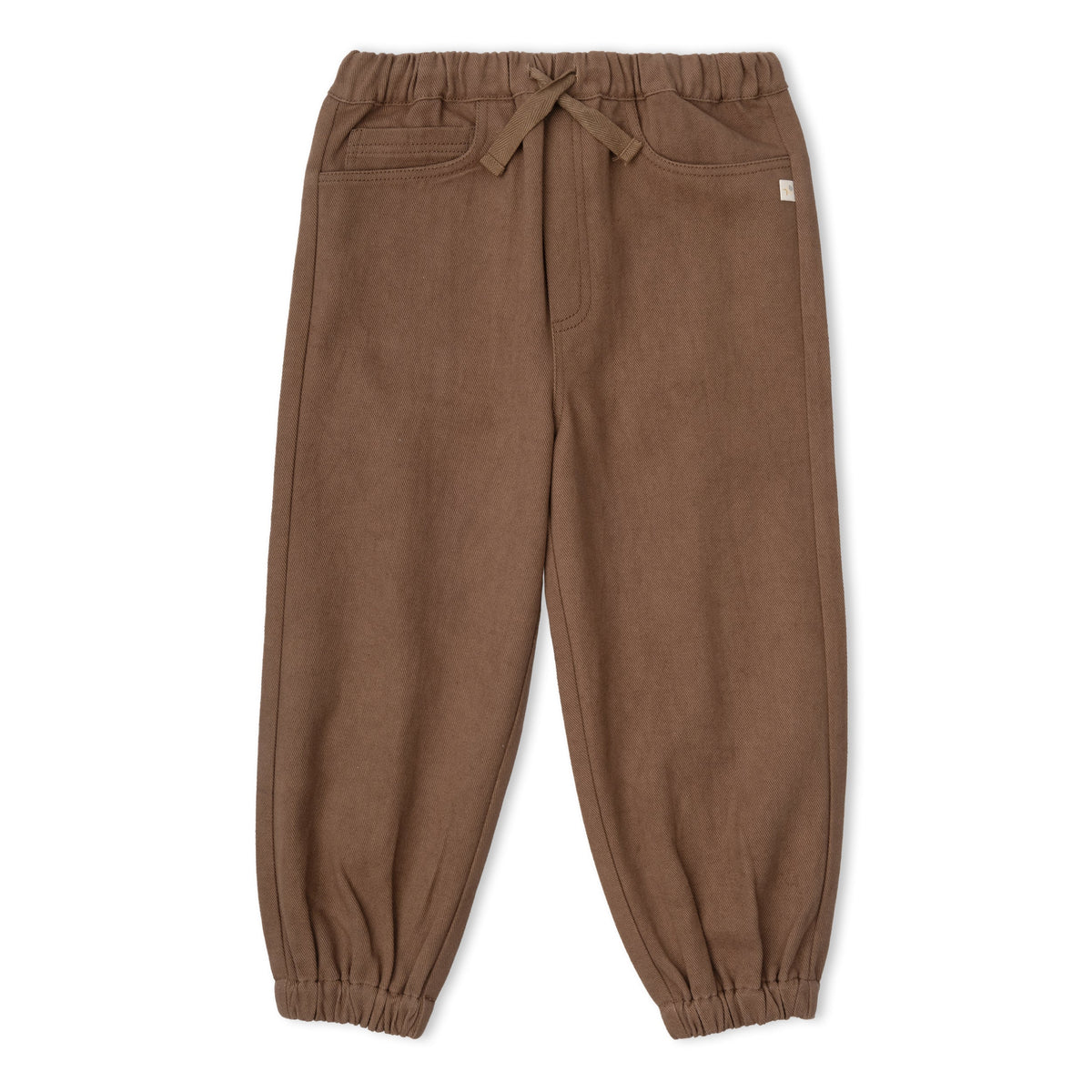 Organic Twill Joggers Pants - Brown by Makemake Organics
