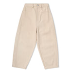 Organic Twill Barrel Pants - Oat by Makemake Organics