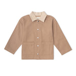Organic Twill Button Jacket - Taupe by Makemake Organics