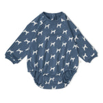 Organic Long Sleeve Bubble Romper - Dog by Makemake Organics
