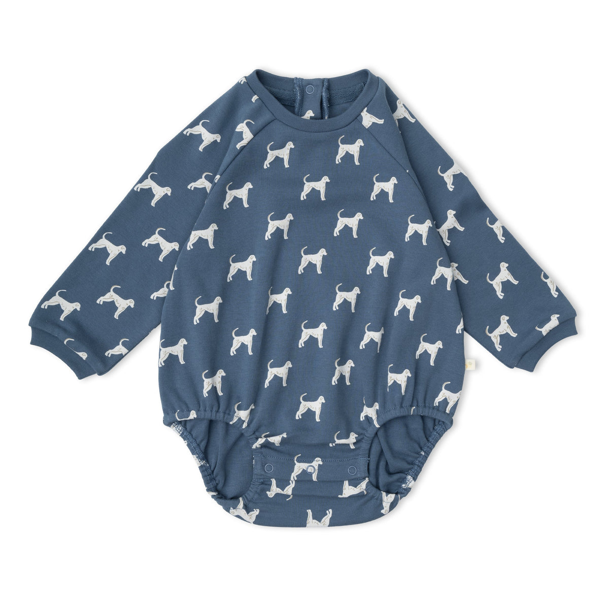 Organic Long Sleeve Bubble Romper - Dog by Makemake Organics