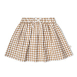Organic Twill Skirt - Oat Gingham by Makemake Organics