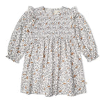 Organic Smocked Ruffle Dress - Ivy by Makemake Organics