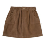 Organic Corduroy Skirt - Brown by Makemake Organics