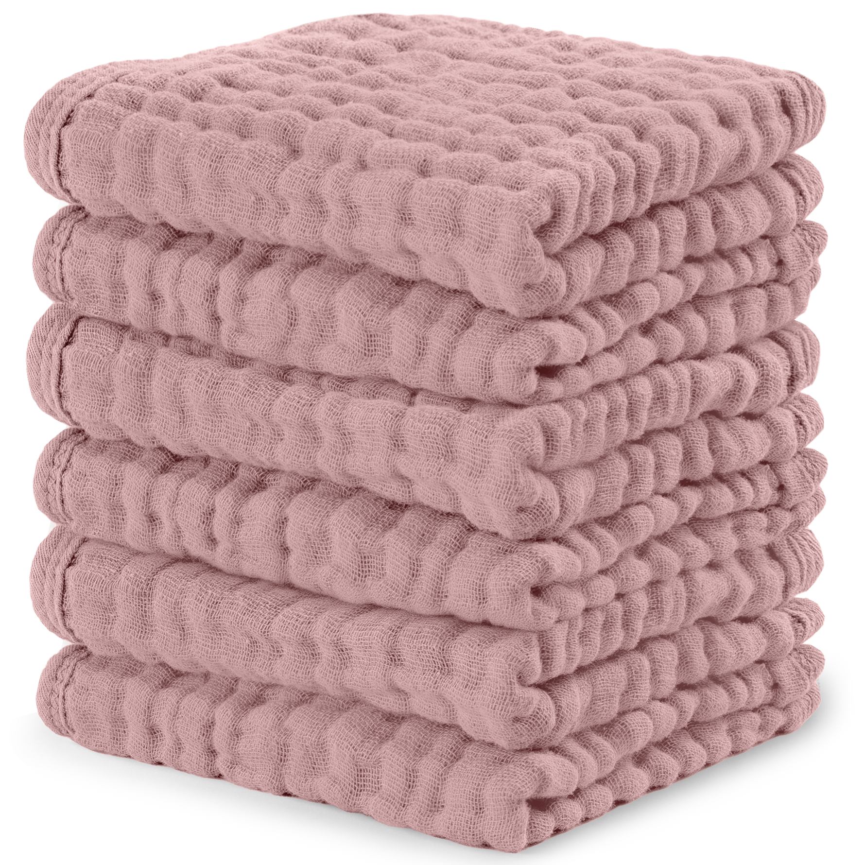 Muslin Washcloths in Mauve - Pink, Wool, Woolen, Linens, Towel | Everetts Place