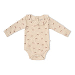 Organic Ruffle Collar Onesie & Pants Set - Tiny Bows by Makemake Organics