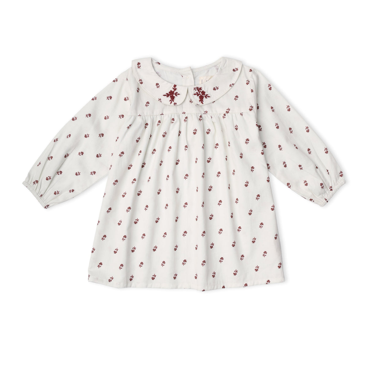 Organic Peter Pan Collar Dress - Forest Scatter by Makemake Organics