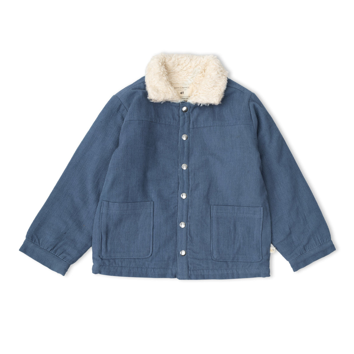 Organic Corduroy Front Pocket Jacket - Navy by Makemake Organics