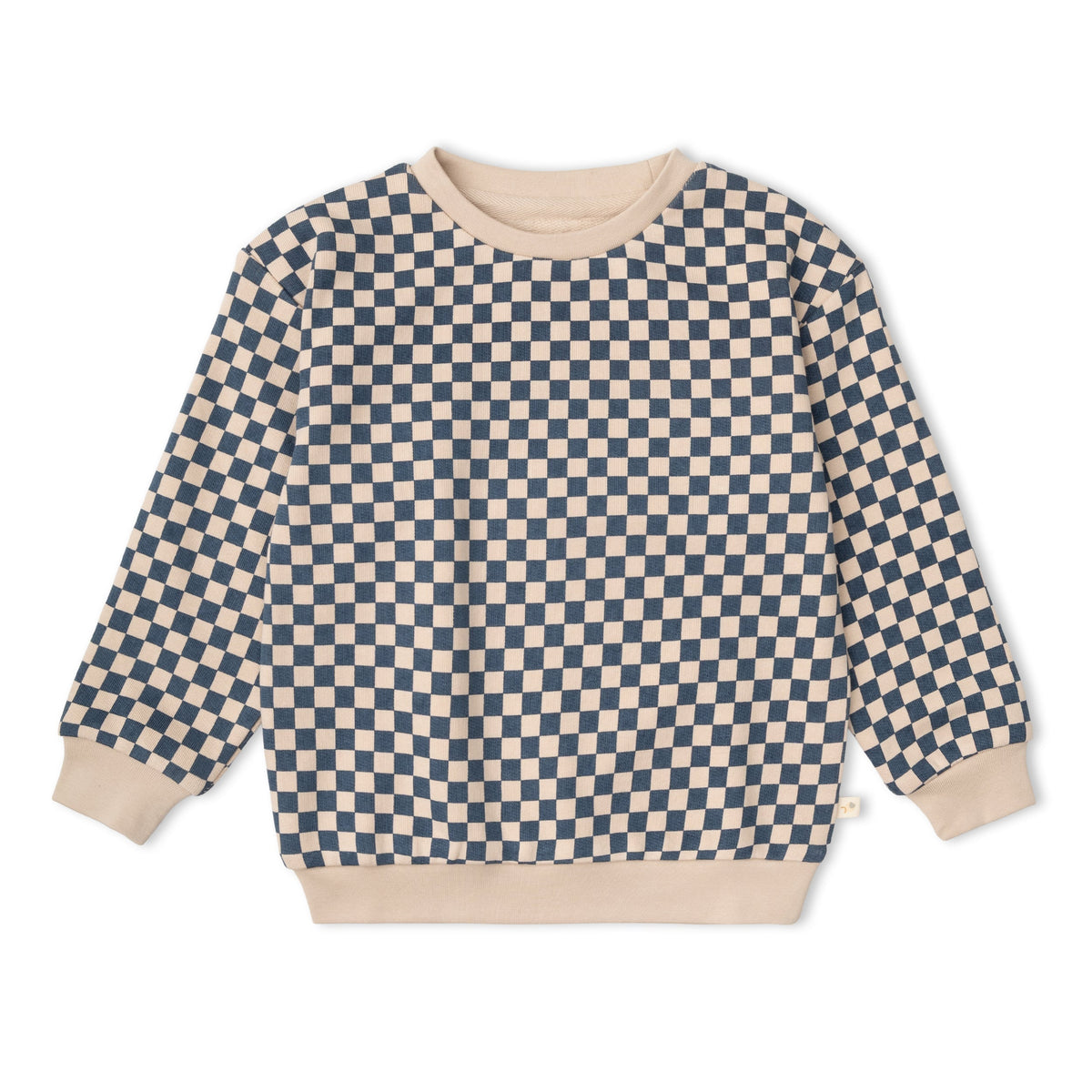Organic Fleece Sweatshirt - Midnight Check by Makemake Organics