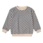 Organic Fleece Sweatshirt - Midnight Check by Makemake Organics