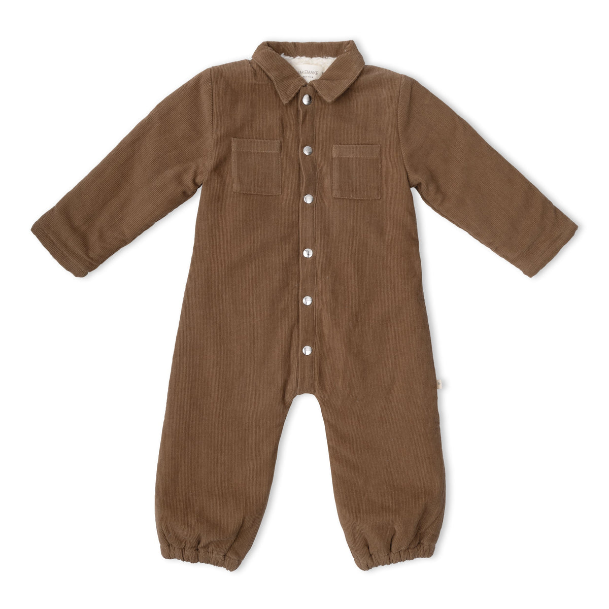 Organic Corduroy Jumpsuit - Brown by Makemake Organics