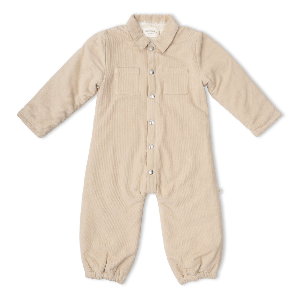 Organic Corduroy Jumpsuit - Oat by Makemake Organics