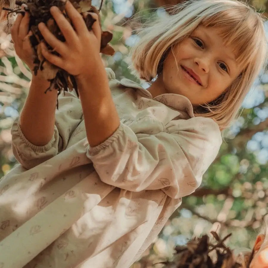 Corduroy Collar Dress Ember With Floral Print And Adjustable Straps Lovely Littles 
