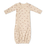 Organic Kimono Infant Sleep Gown - Tiny Bows by Makemake Organics