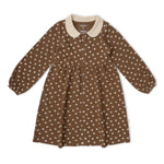 Organic Collared Dress - Chestnut Bloom by Makemake Organics