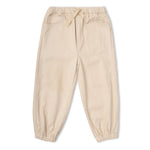 Organic Twill Joggers Pants - Oat by Makemake Organics