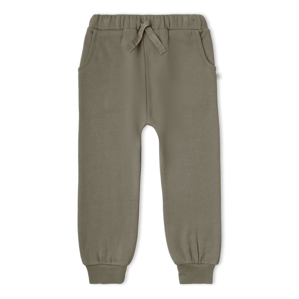 Organic Fleece Jogger Pants - Olive by Makemake Organics