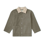 Organic Twill Button Jacket - Olive by Makemake Organics