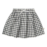 Organic Twill Skirt - Charcoal Plaid by Makemake Organics