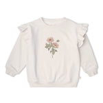Organic Fleece Ruffle Sleeve Sweatshirt - Bloom by Makemake Organics