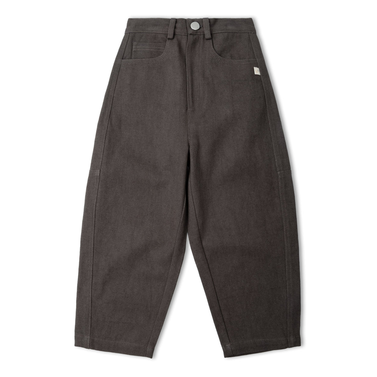 Organic Twill Barrel Pants - Charcoal by Makemake Organics