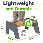 Ocodile.com natural wood 1-step stool for kids