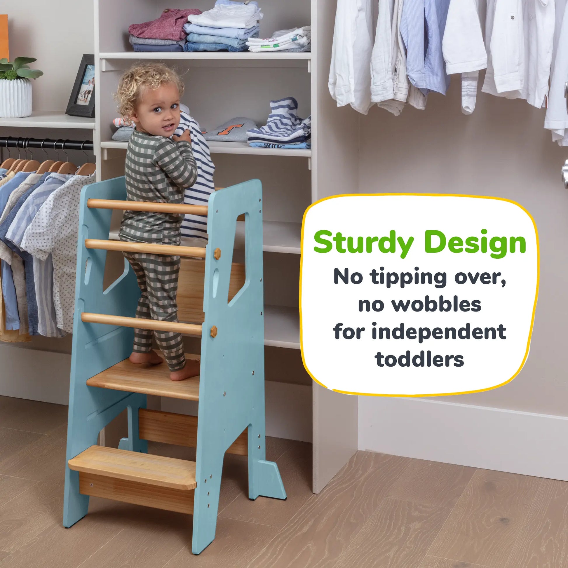 Toddler Standing Tower with Safe Climbing Bars for Independent Learning Ocodile.com