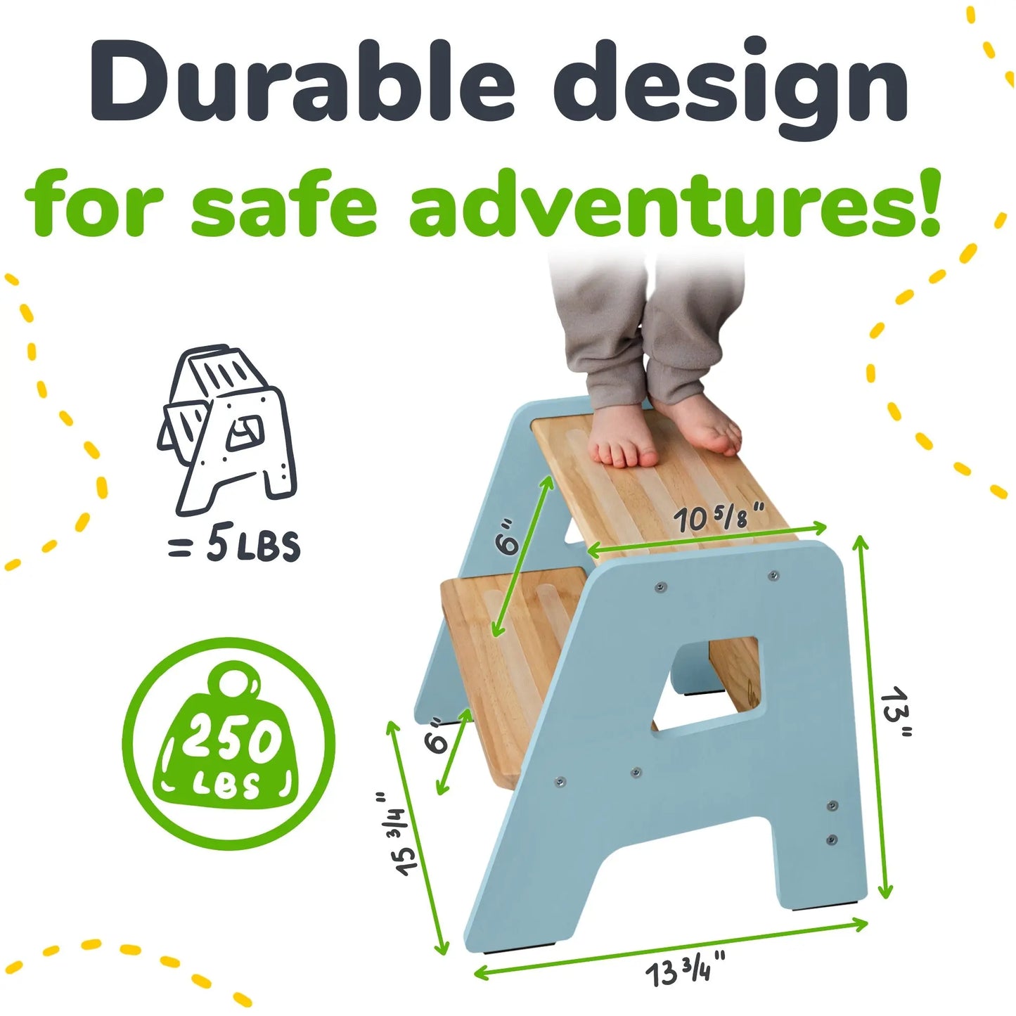 2-Step Stool for Kids Ocodile.com