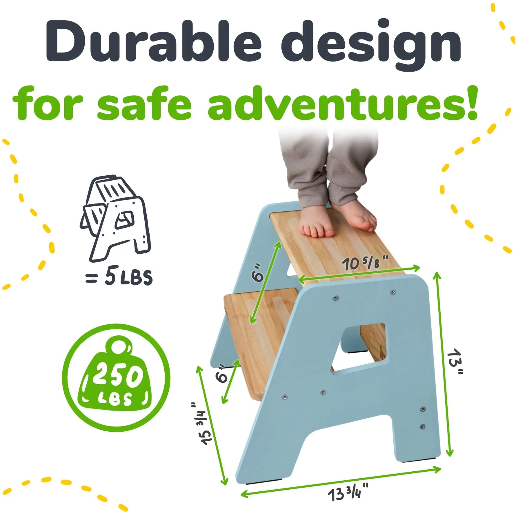 Ocodile.com 2-Step Stool for Kids - Furniture > Baby & Toddler Furniture > Baby & Toddler Furniture Sets
