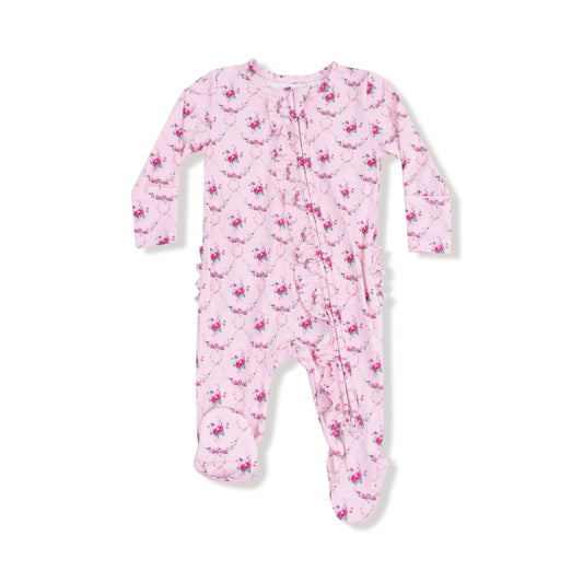 2 Way Ruffle Zipper Footie Soft Bamboo Viscose for Baby Angel Dear Everetts Place: Online Boutique