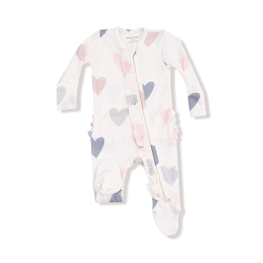 2 Way Ruffle Zipper Footie by Angel Dear for Baby Collection Angel Dear Everetts Place: Online Boutique