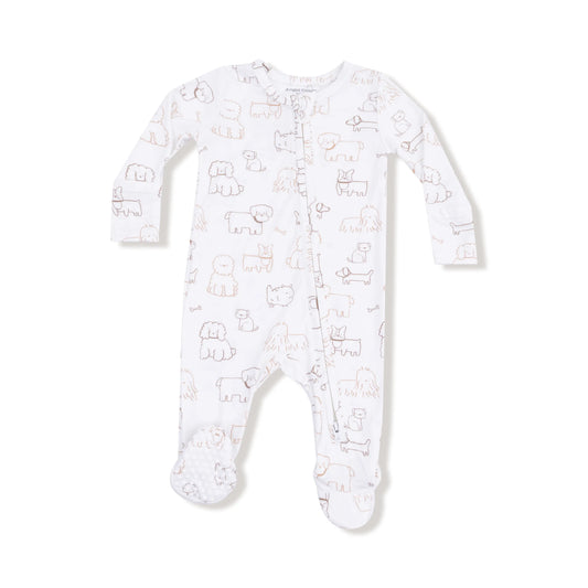 2 Way Zipper Footie For Babies Soft Bamboo Fabric Cozy Angel Dear Everetts Place: Online Boutique