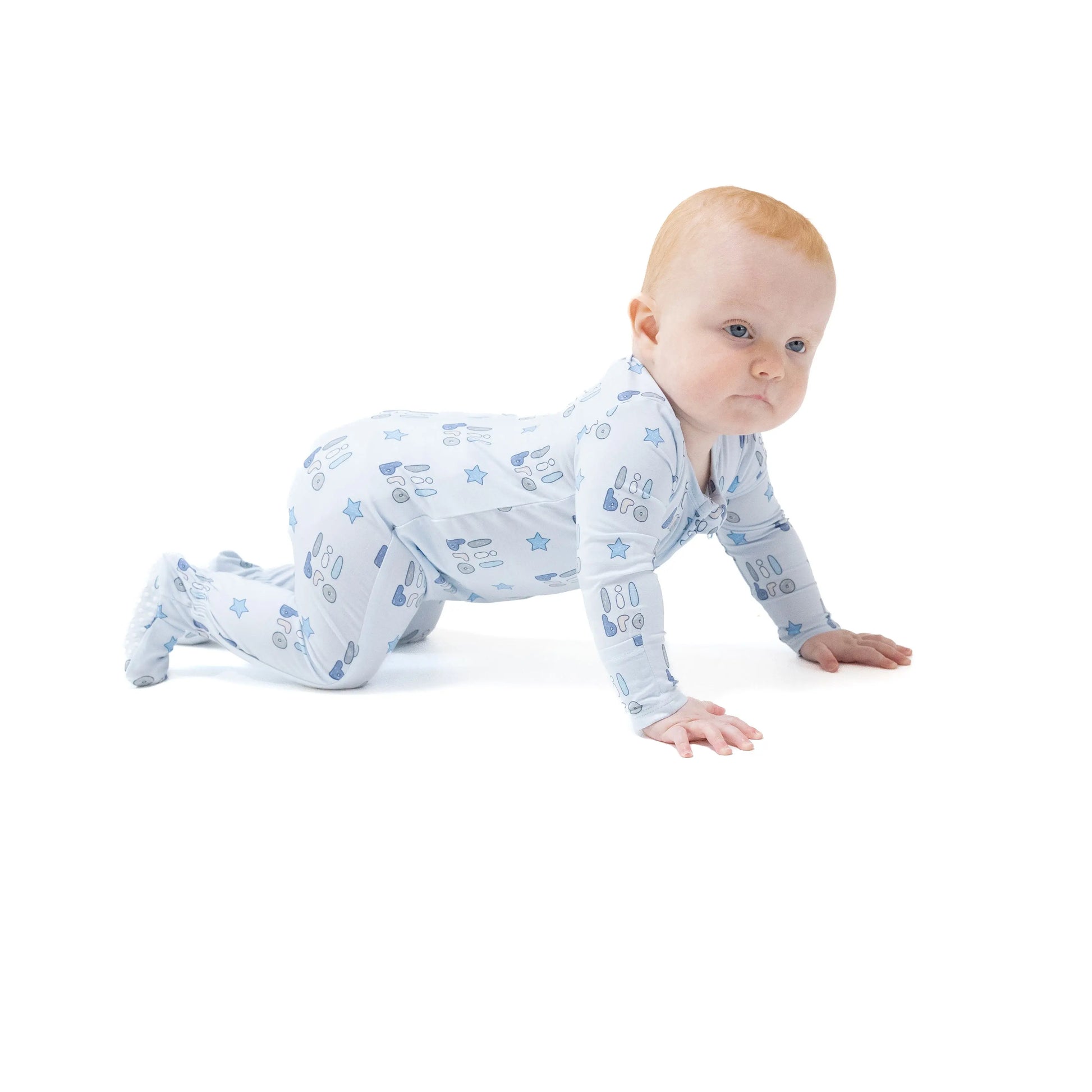 2 Way Zipper Footie for Babies Soft Viscose from Bamboo Fabric Signature Prints Angel Dear Everetts Place: Online Boutique
