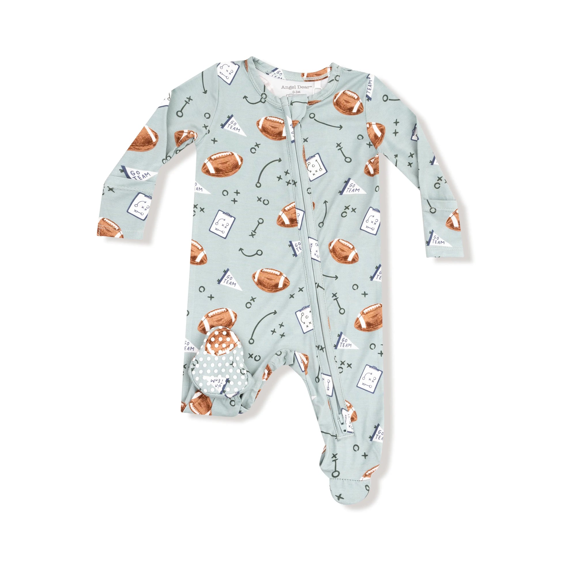 2 Way Zipper Footie for Babies in Soft Viscose from Bamboo Fabric Angel Dear Everetts Place: Online Boutique