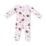 Angel Dear 2 Way Zipper Footie for Babies in Soft Waffle Fabric with Fold-Over Cuffs and Signature Prints - Apparel & Accessories > Clothing > Baby & Toddler Clothing > Baby & Toddler Sleepwear 651