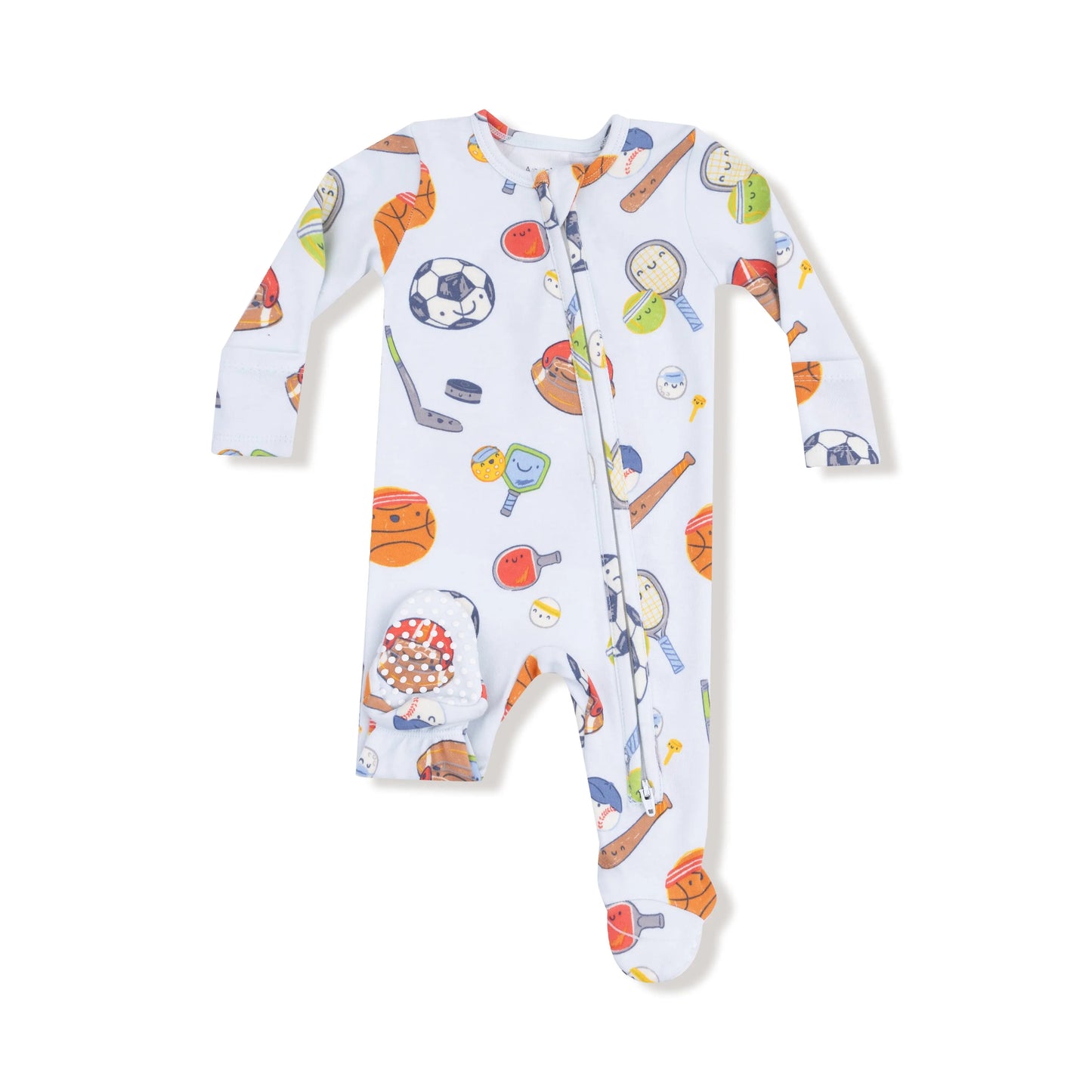 2 Way Zipper Footie in Organic Cotton Jersey with Signature Prints Angel Dear Everetts Place: Online Boutique