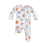 Angel Dear 2 Way Zipper Footie in Organic Cotton Jersey with Signature Prints - Apparel & Accessories > Clothing > Baby & Toddler Clothing > Baby & Toddler Sleepwear 651