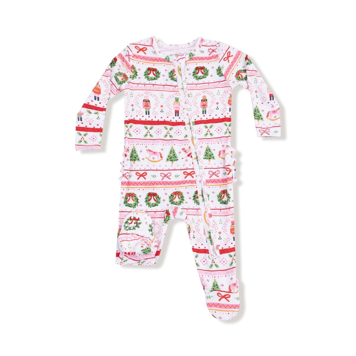 2 Way Zipper Ruffle Back Footie Angel Dear Everetts Place Boutique