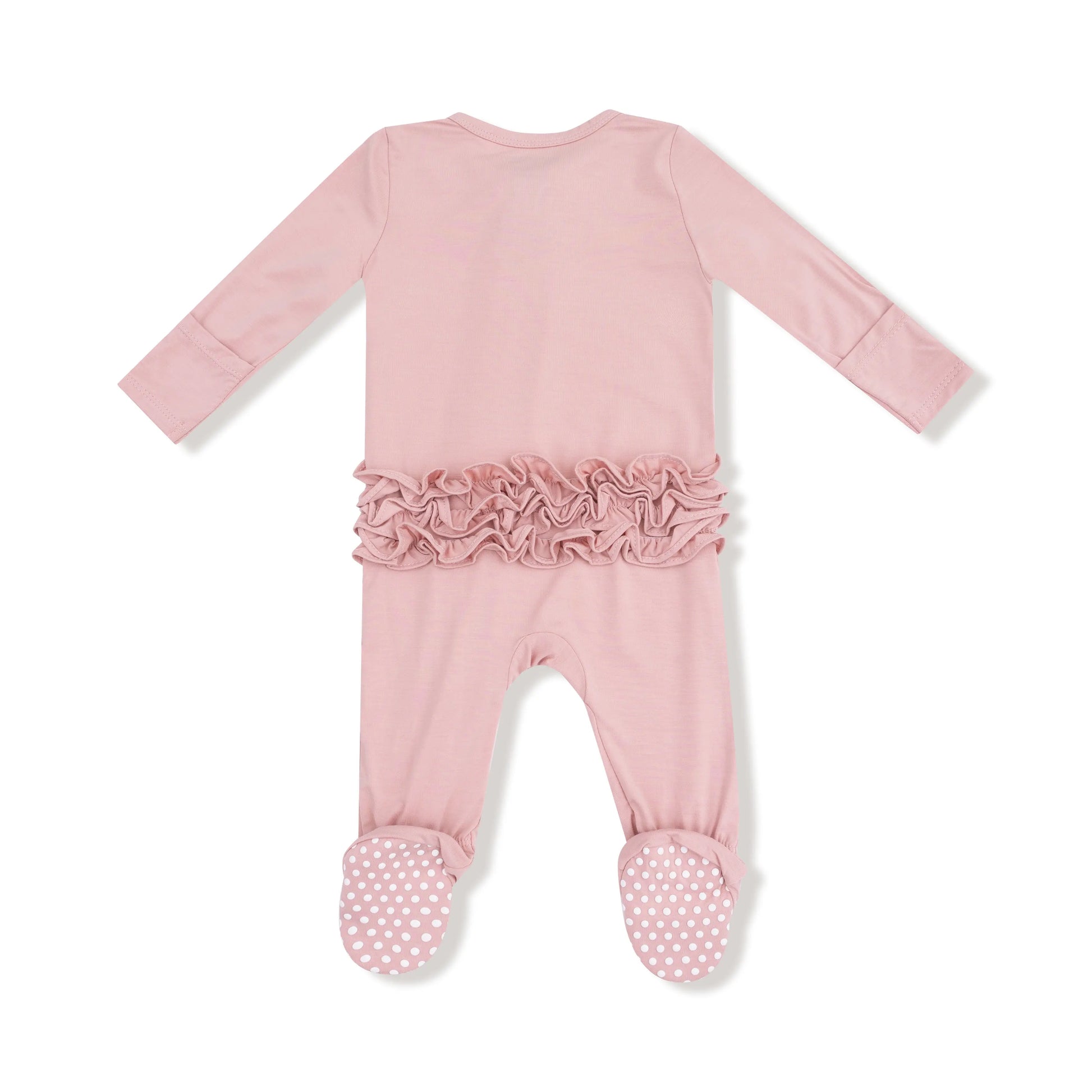 2 Way Zipper Ruffle Back Footie Angel Dear Bamboo Soft Angel Dear Everetts Place: Online Boutique