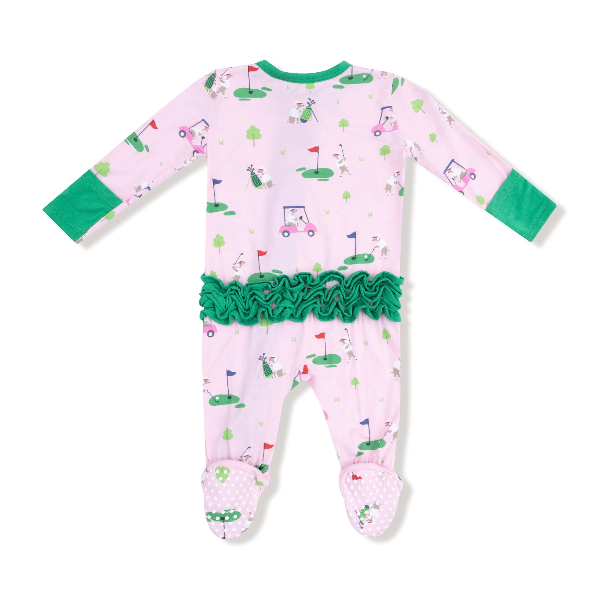 2 Way Zipper Ruffle Back Footie Bamboo Soft Baby Sleep Angel Dear Everetts Place: Online Boutique