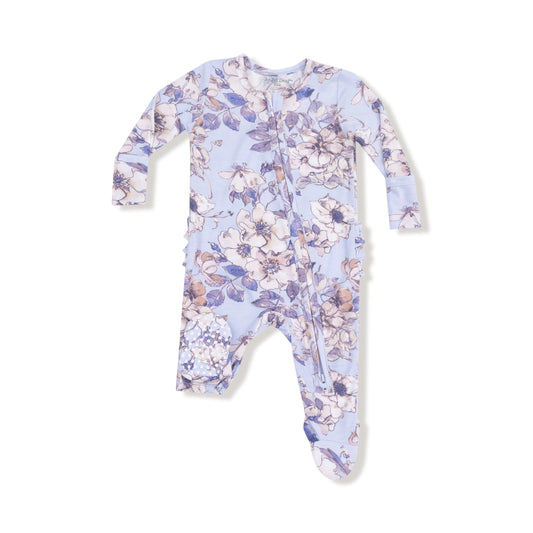 2 Way Zipper Ruffle Back Footie For Baby Cozy Bamboo Angel Dear Everetts Place: Online Boutique