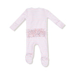 Angel Dear 2 Way Zipper Ruffle Back Footie For Baby Soft Ribbed Modal - Apparel & Accessories > Clothing > Baby & Toddler Clothing > Baby & Toddler Sleepwear 653