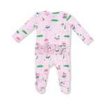 Angel Dear 2 Way Zipper Ruffle Back Footie Soft Bamboo Fabric - Apparel & Accessories > Clothing > Baby & Toddler Clothing > Baby & Toddler Sleepwear 653