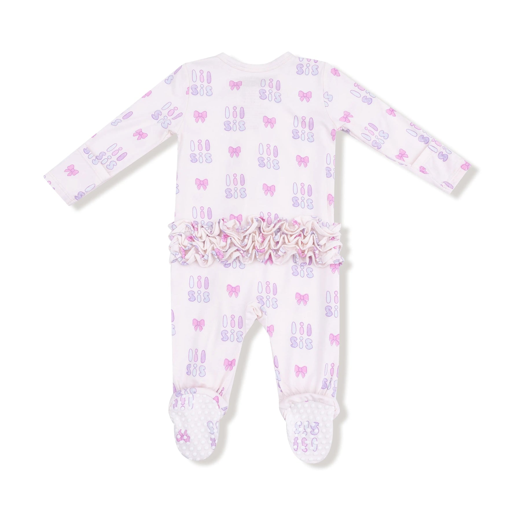 Angel Dear 2 Way Zipper Ruffle Back Footie for Babies in Soft Bamboo Fabric - Apparel & Accessories > Clothing > Baby & Toddler Clothing > Baby & Toddler Sleepwear 653