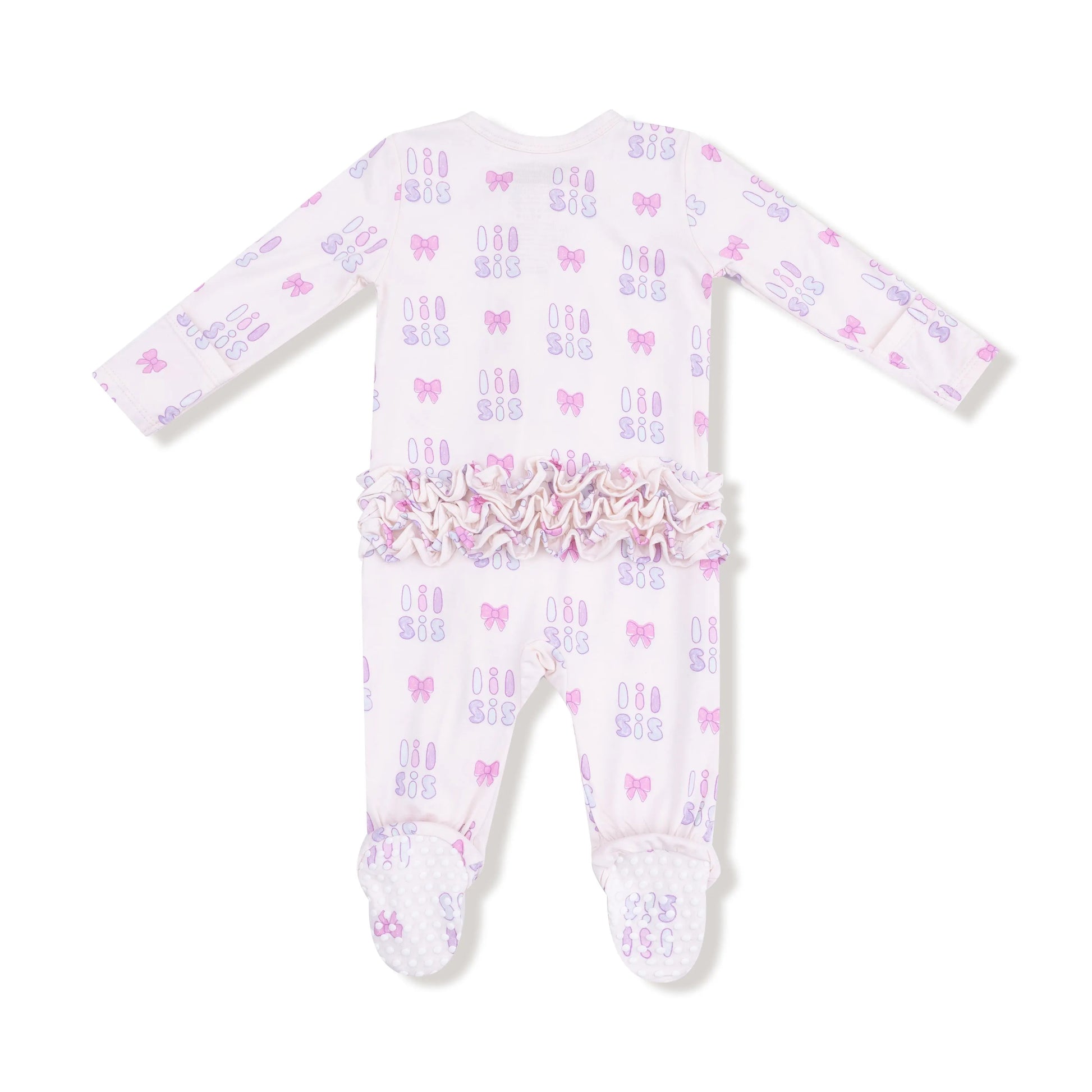 2 Way Zipper Ruffle Back Footie for Babies in Soft Bamboo Fabric Angel Dear Everetts Place: Online Boutique