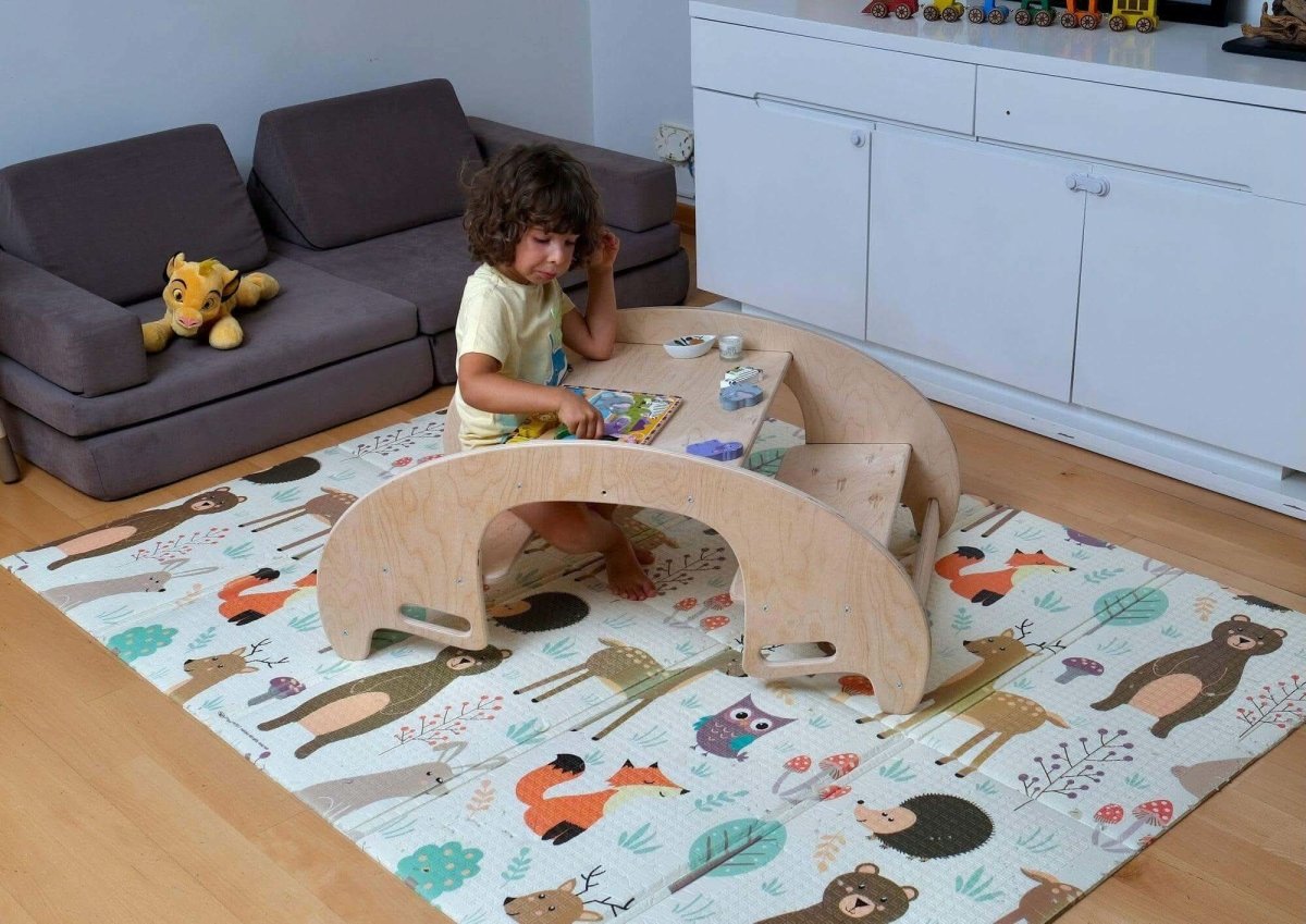 Kidodido 2 In 1 Montessori Wooden Seesaw Table Chair Set Kidodido - Everetts Place Boutique - 