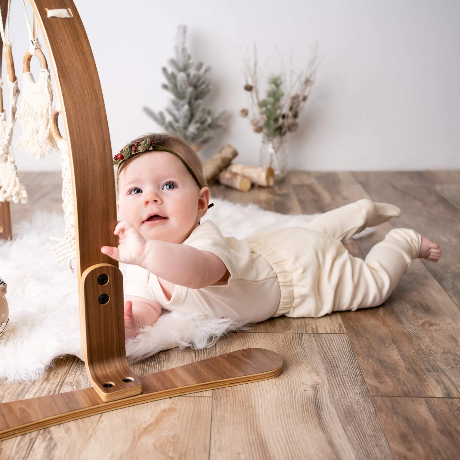 Finn + Emma 2 pc. pants set | ivory & heather grey - 