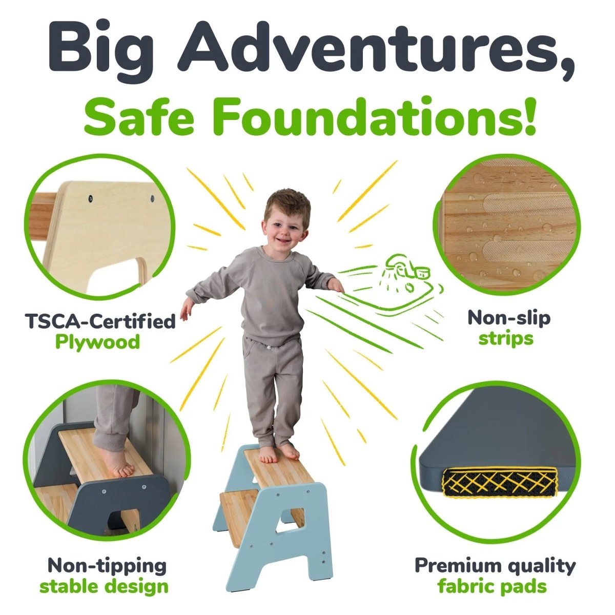 Ocodile.com 2 - Step Stool for Kids - 